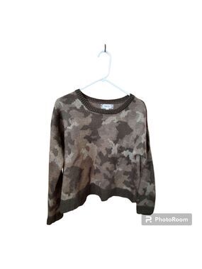 Pink Rose Juniors Camouflage Crop Sweater M